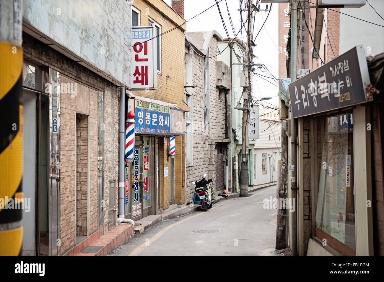 Alley in Seoul, South Korea Stock Photo