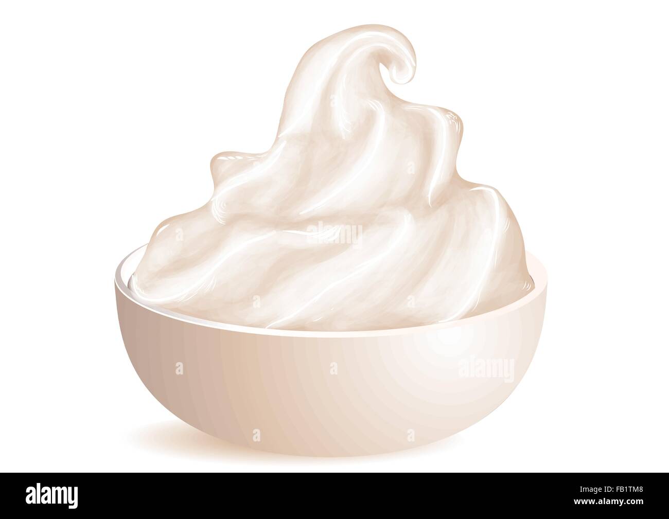 frozen yogurt isolated on a white background Stock Vector
