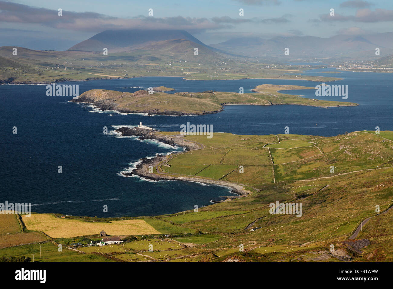 Valentia Island with the Lighthouse, Doulus Bay, Beginish Island and