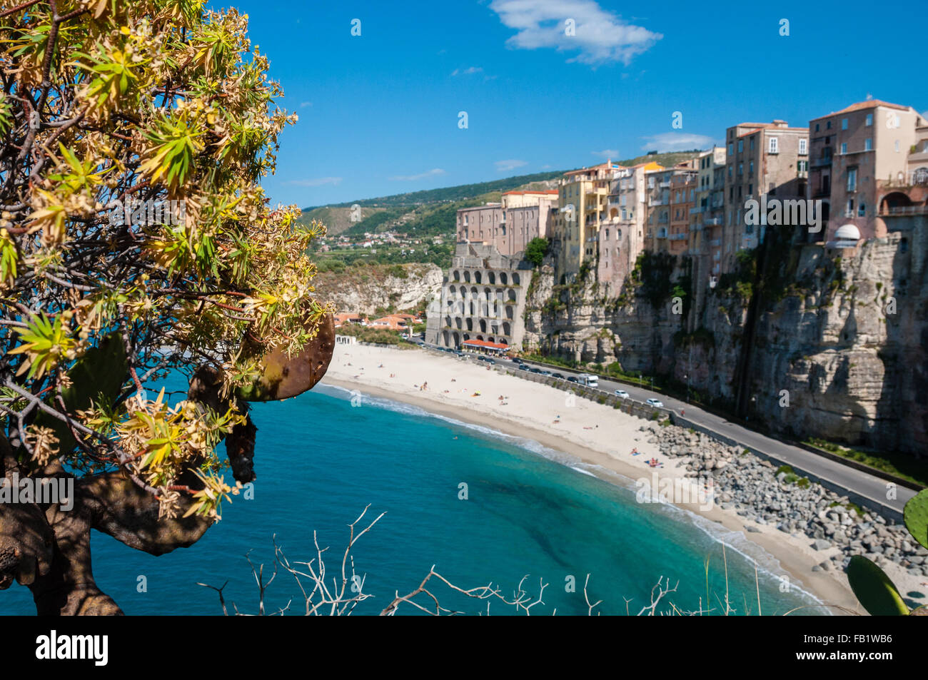 Italian houses fronting the sea on cliff over coast of Tropea Stock Photo Alamy