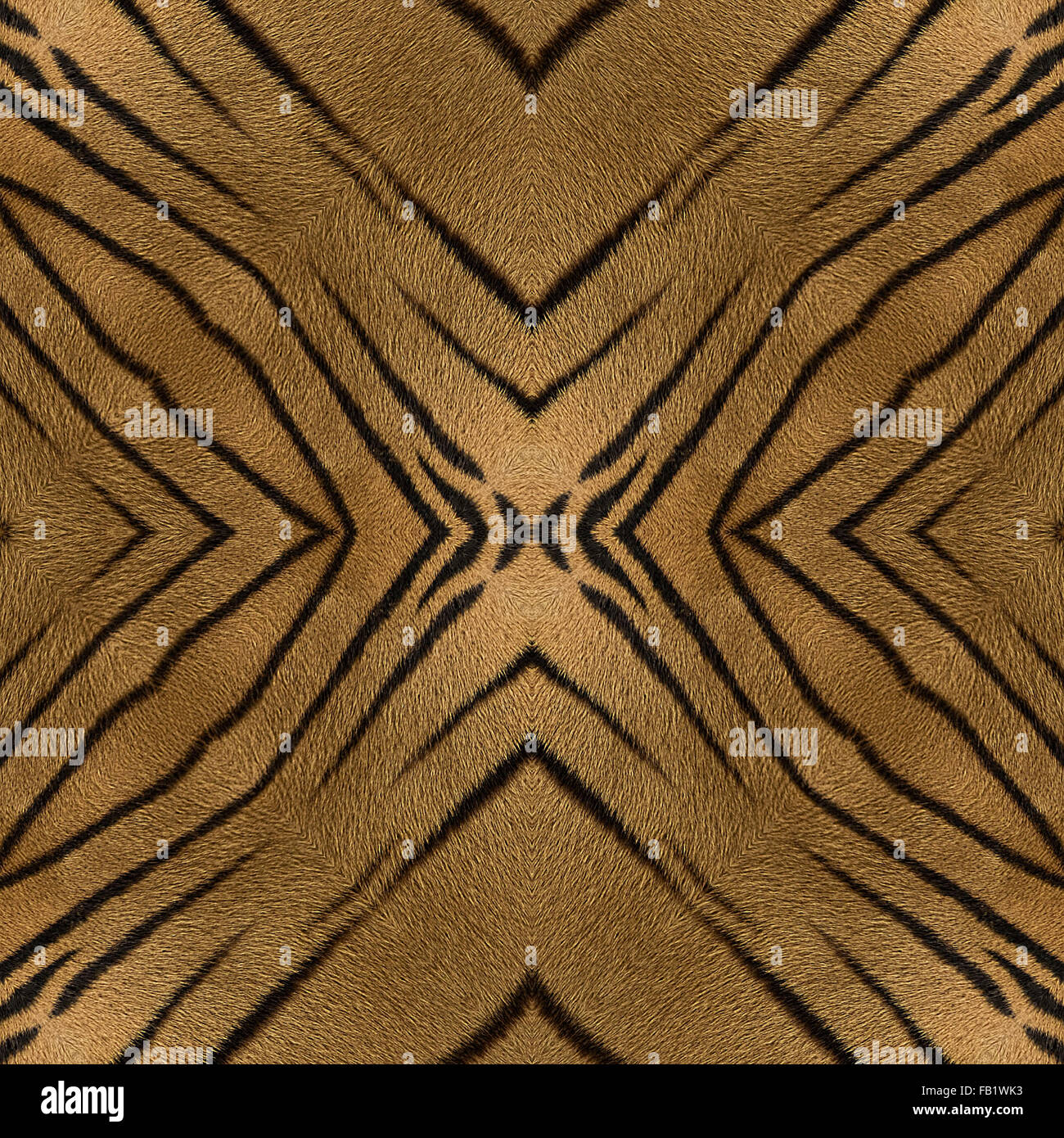 Oriental seamless pattern based on tiger stripes. Stock Photo