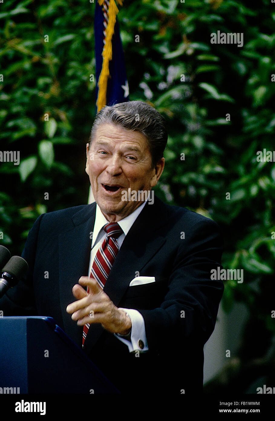 Washington DC., USA, 13th May, 1986 President Ronald Reagan during a