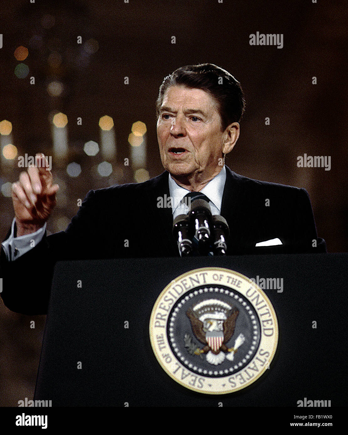 Washington DC., USA, 11th June, 1986 President Ronald Reagan during his