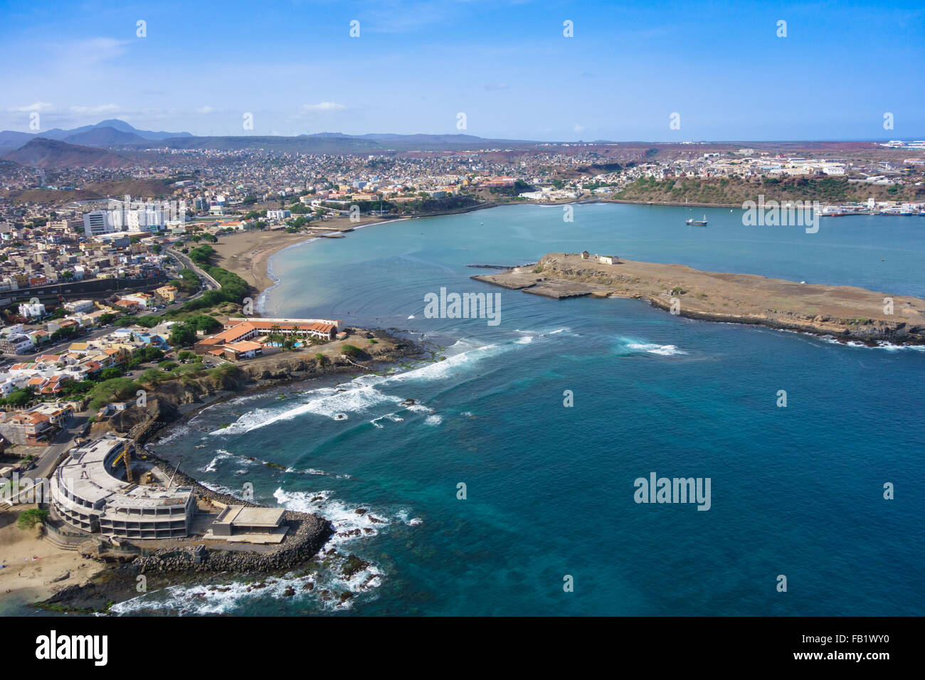 Aerial View Of Praia City In Santiago Capital Of Cape Verde Islands Aerial View Of Praia City In Santiago Capital Of Cape Verde Islands