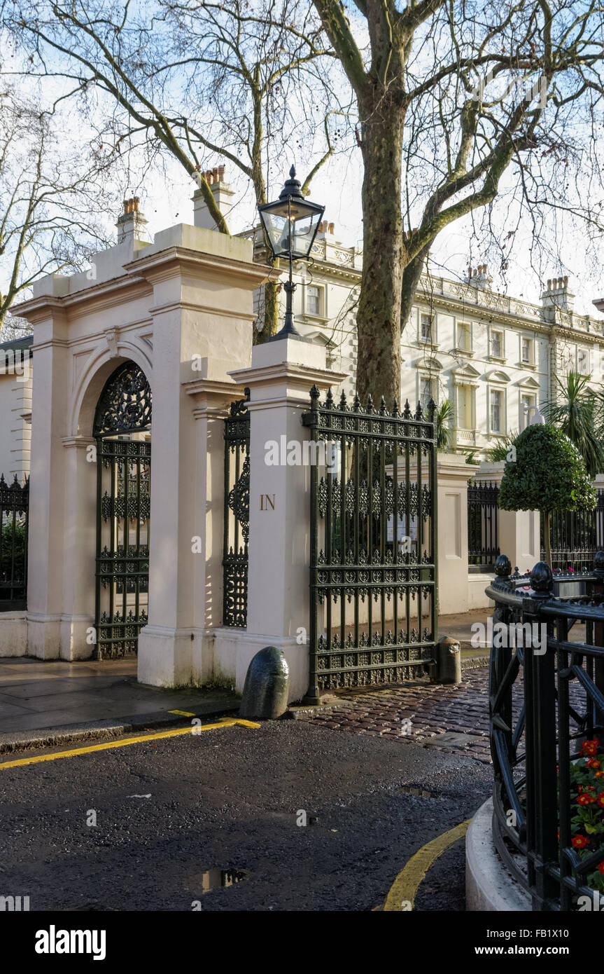Kensington Palace Gardens in London England United Kingdom UK Stock Photo