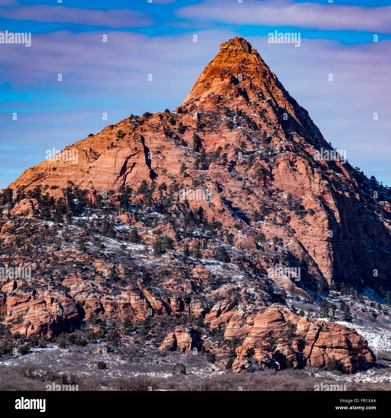 Rugged Mountain on Kolob Terrace at Zion Natioanl Park Stock Photo Alamy