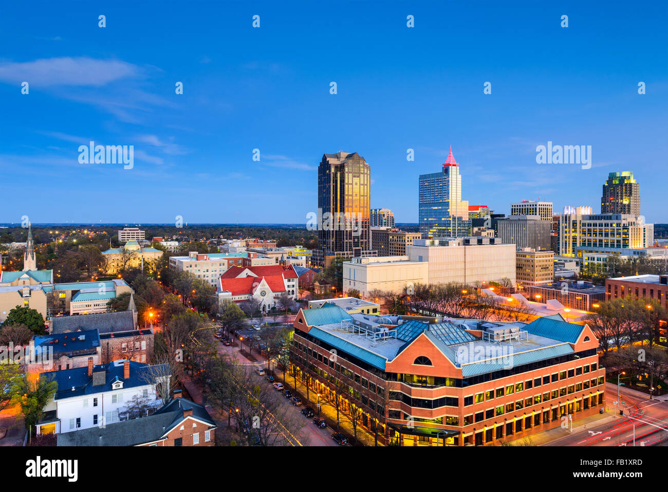 Raleigh North Carolina USA downtown city skyline Stock Photo Alamy