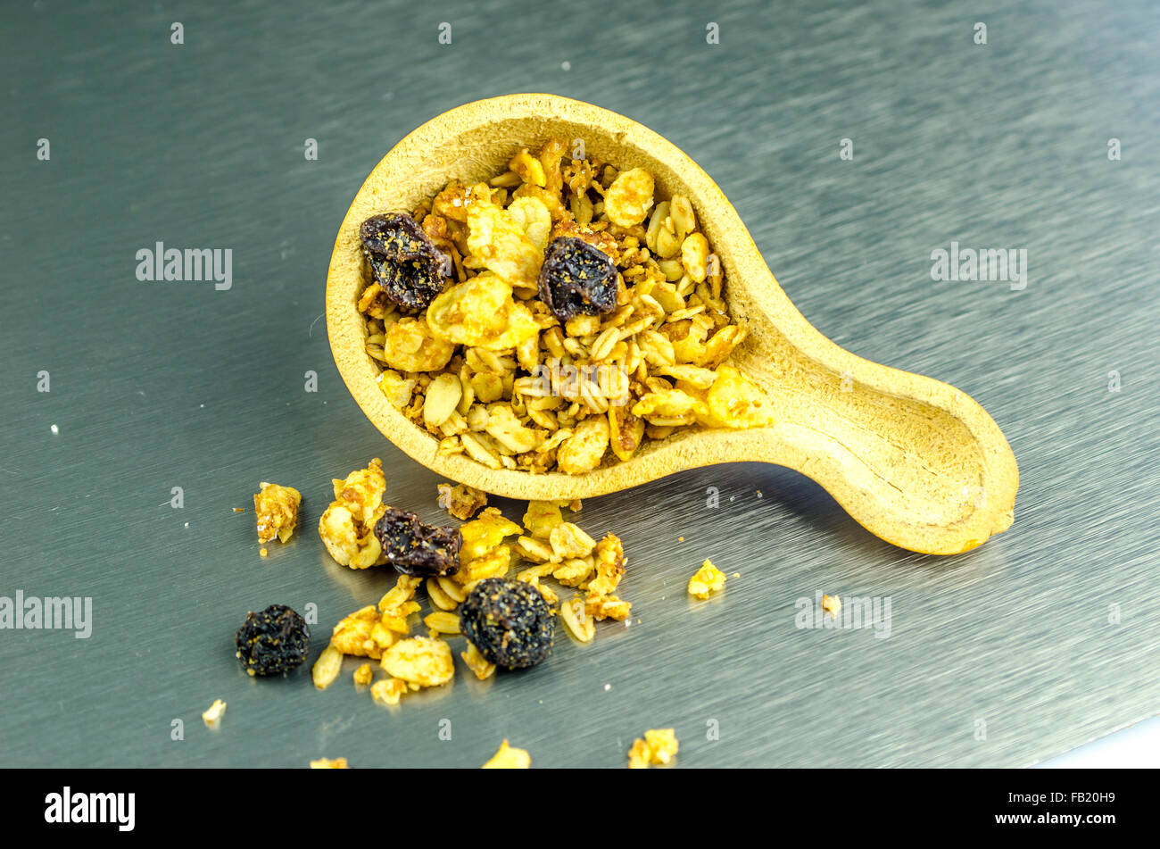 Various seeds and fruits dipped in honey on stainless steel background Stock Photo Alamy