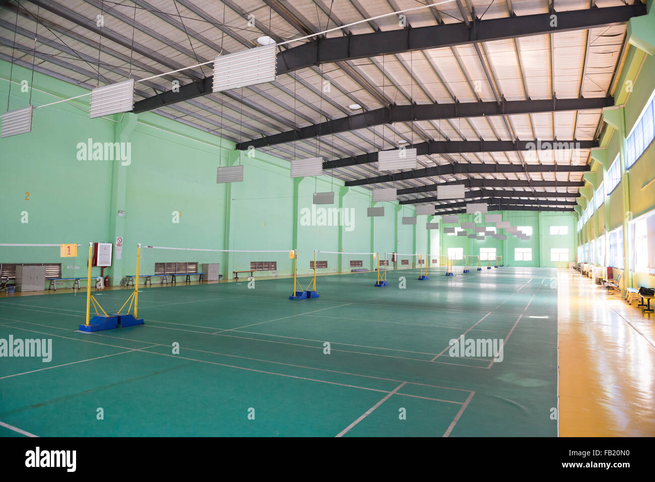 Badminton courts indoor hires stock photography and images Alamy