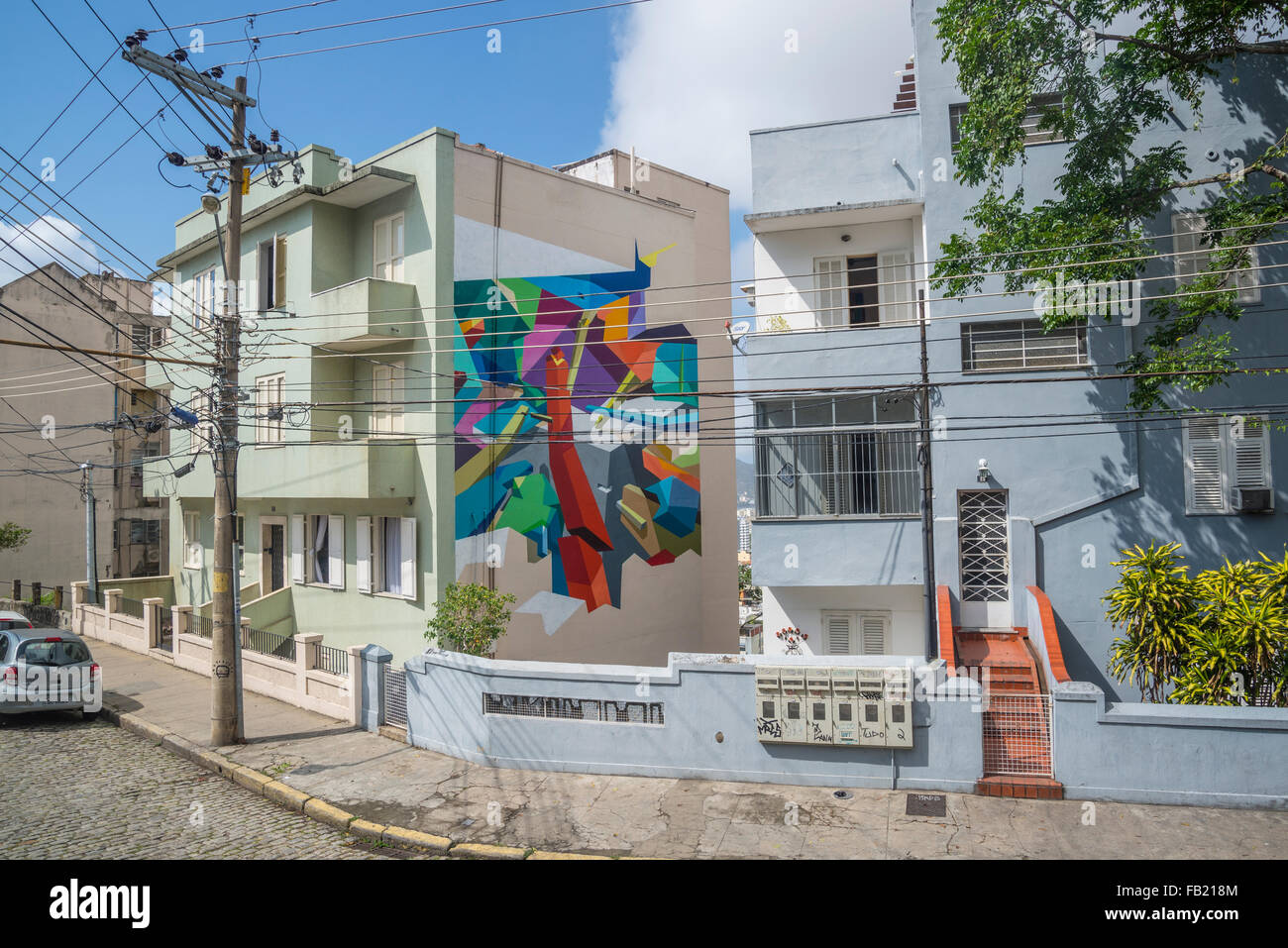 Street, Santa Teresa, Rio de Janeiro, Brazil Stock Photo