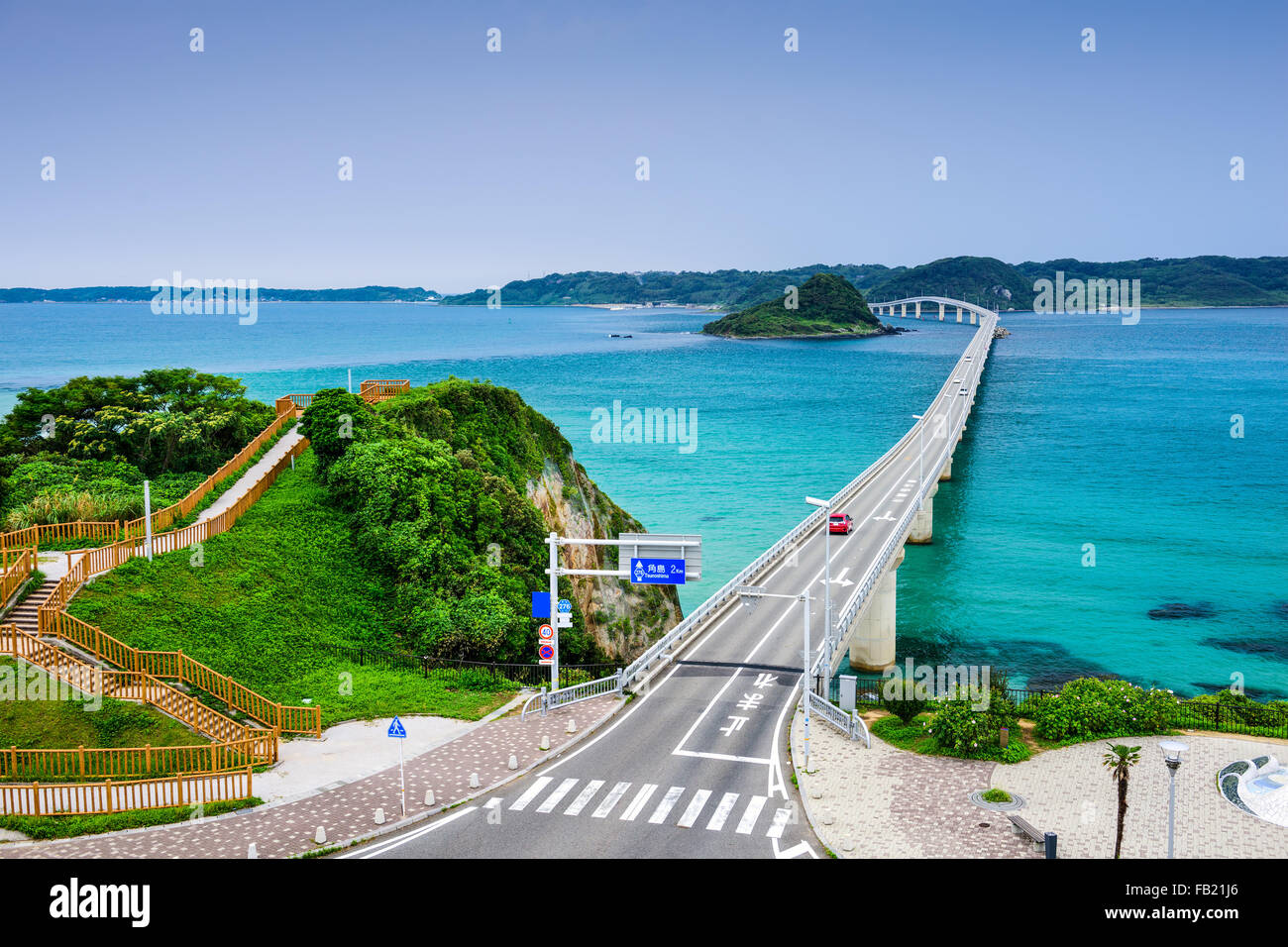 Tsunoshima Ohashi Bridge Stock Photo