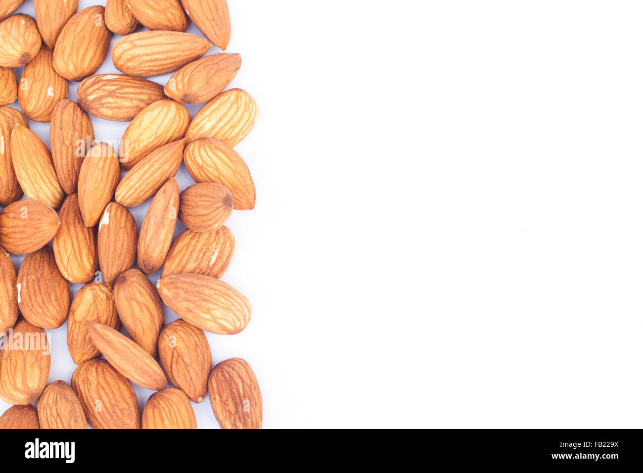 Almond nuts isolated on white background, stock photo Stock Photo