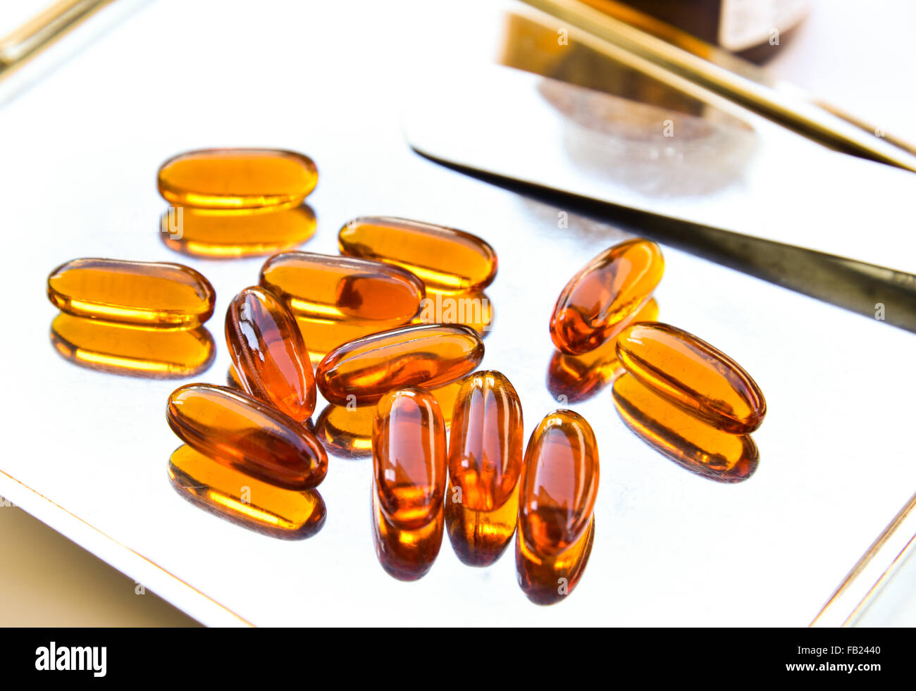 Lecithin gel vitamin supplement capsules Stock Photo Alamy