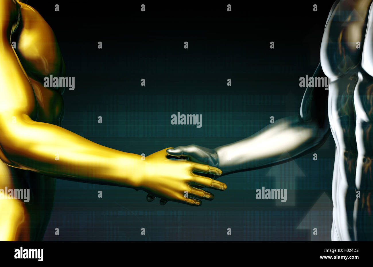 Integration with Technology as a Art Concept Stock Photo