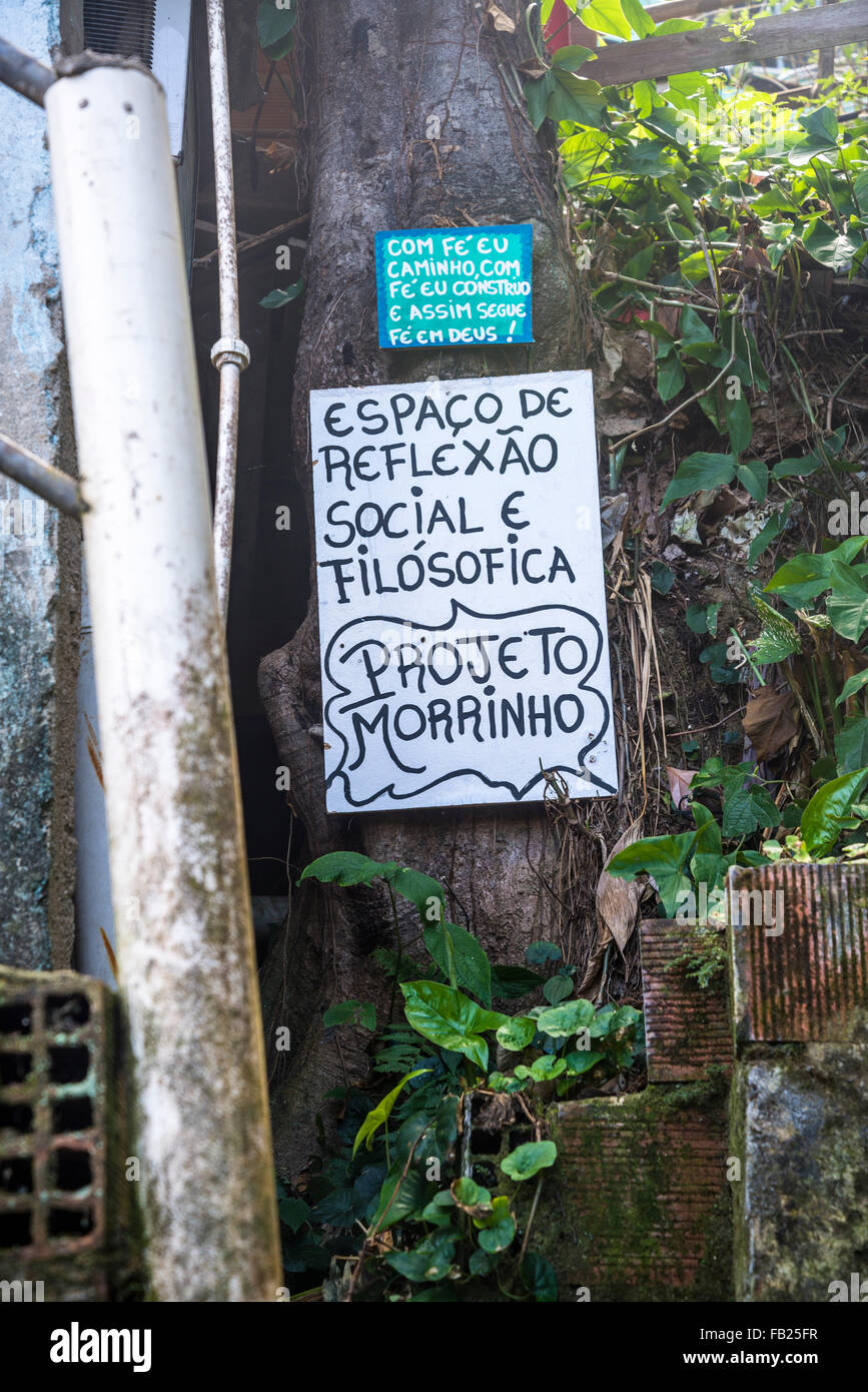 Project Morrinho, Vila Pereira da Silva favela, Pereirão, Laranjeiras neighborhood, Rio de Janeiro, Brazil Stock Photo