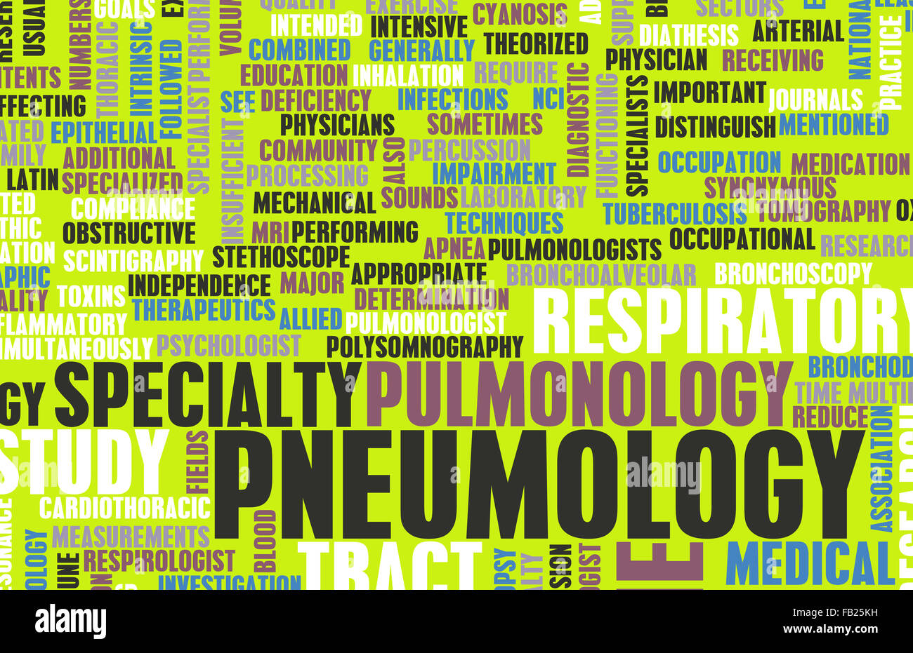 Pneumology or Pneumologist Medical Field Specialty As Art Stock Photo