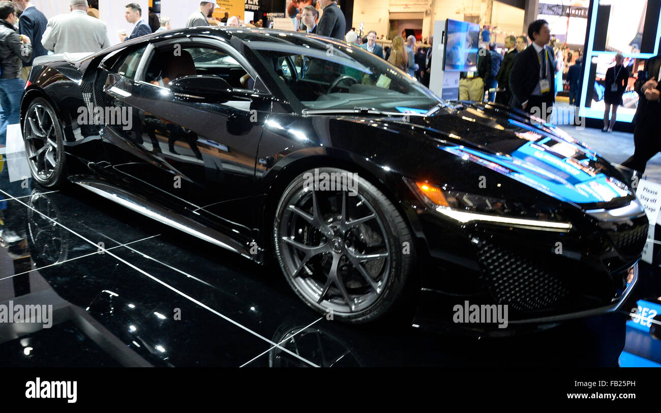 Las Vegas Nv Usa 7th Jan 2016 Acura Nsk 2017 Car On Display Stock Photo Alamy