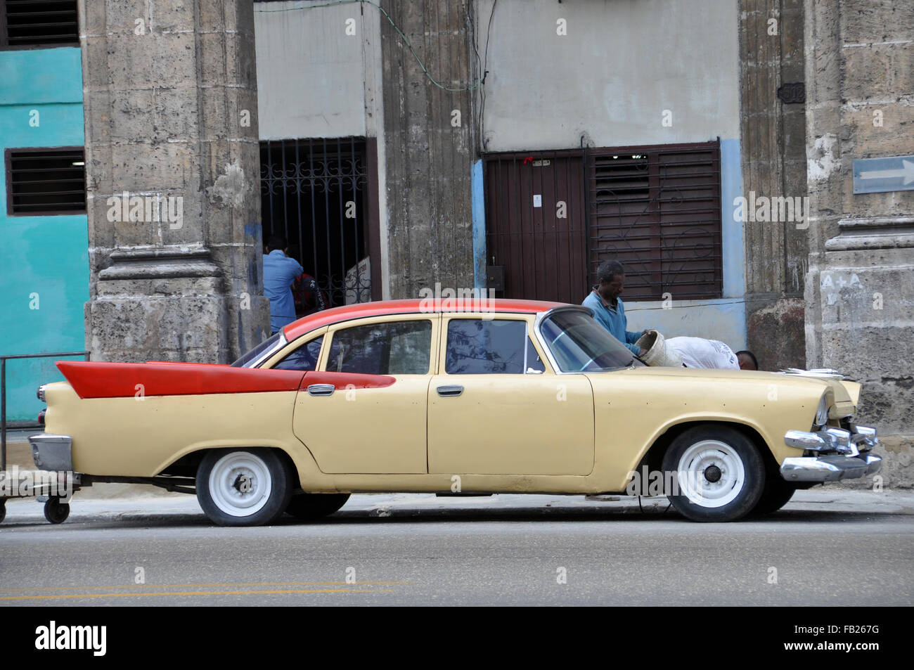 Classic Car in Havana Cuba Stock Photo