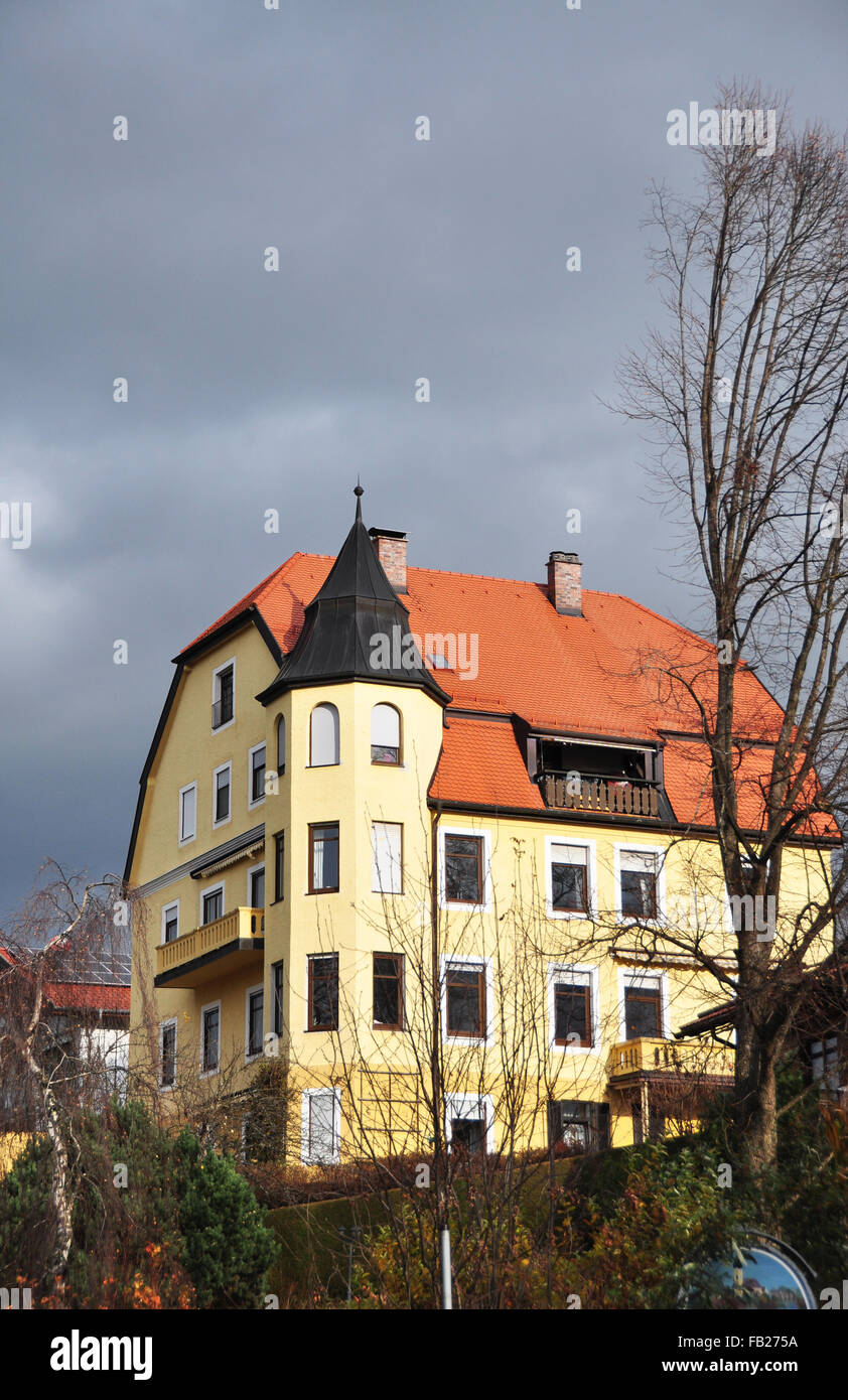 House, Murnau am Staffelsee, Bavaria, Germany Stock Photo