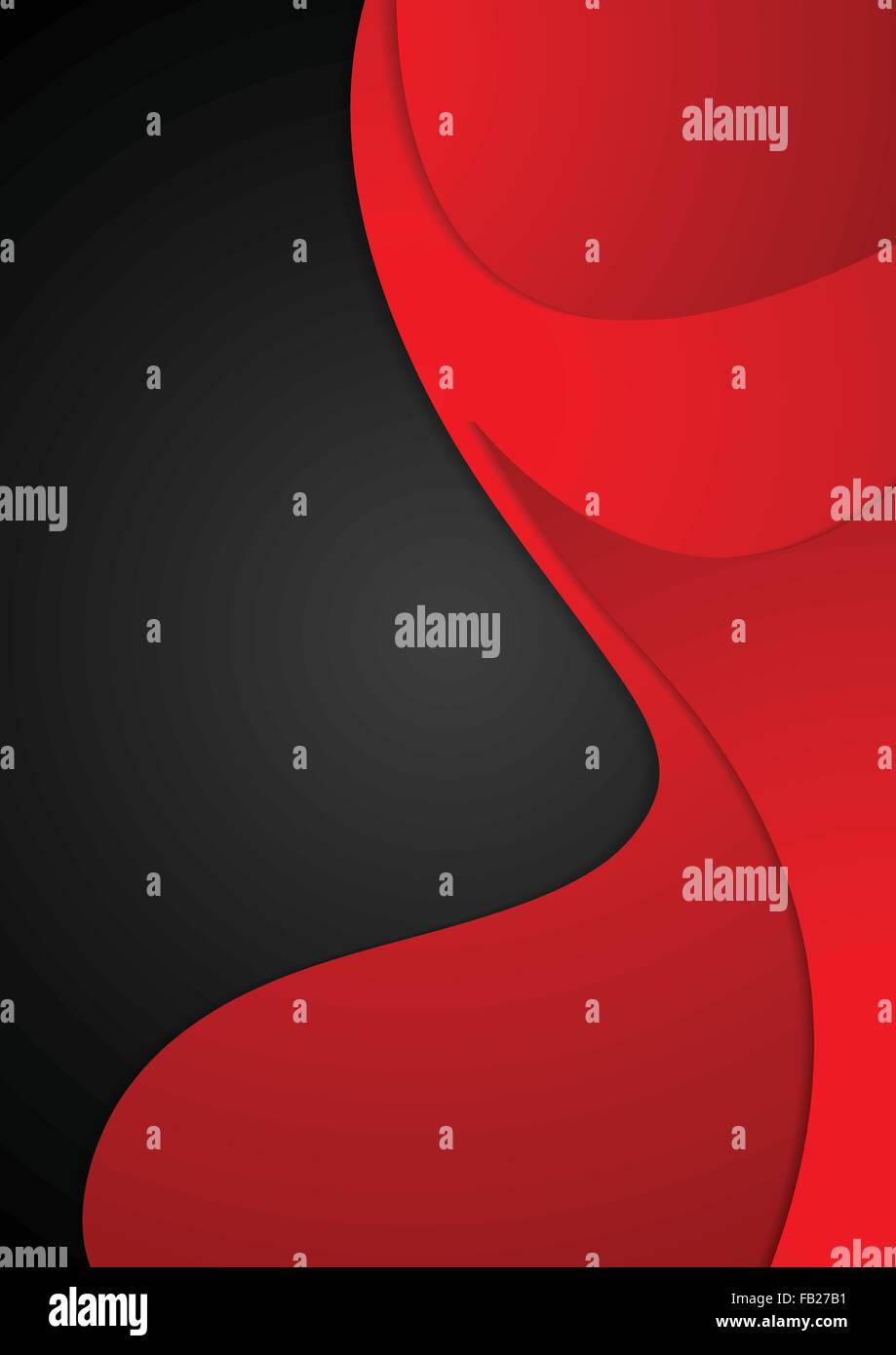Abstract dark red wavy corporate design. Vector background Stock Vector ...