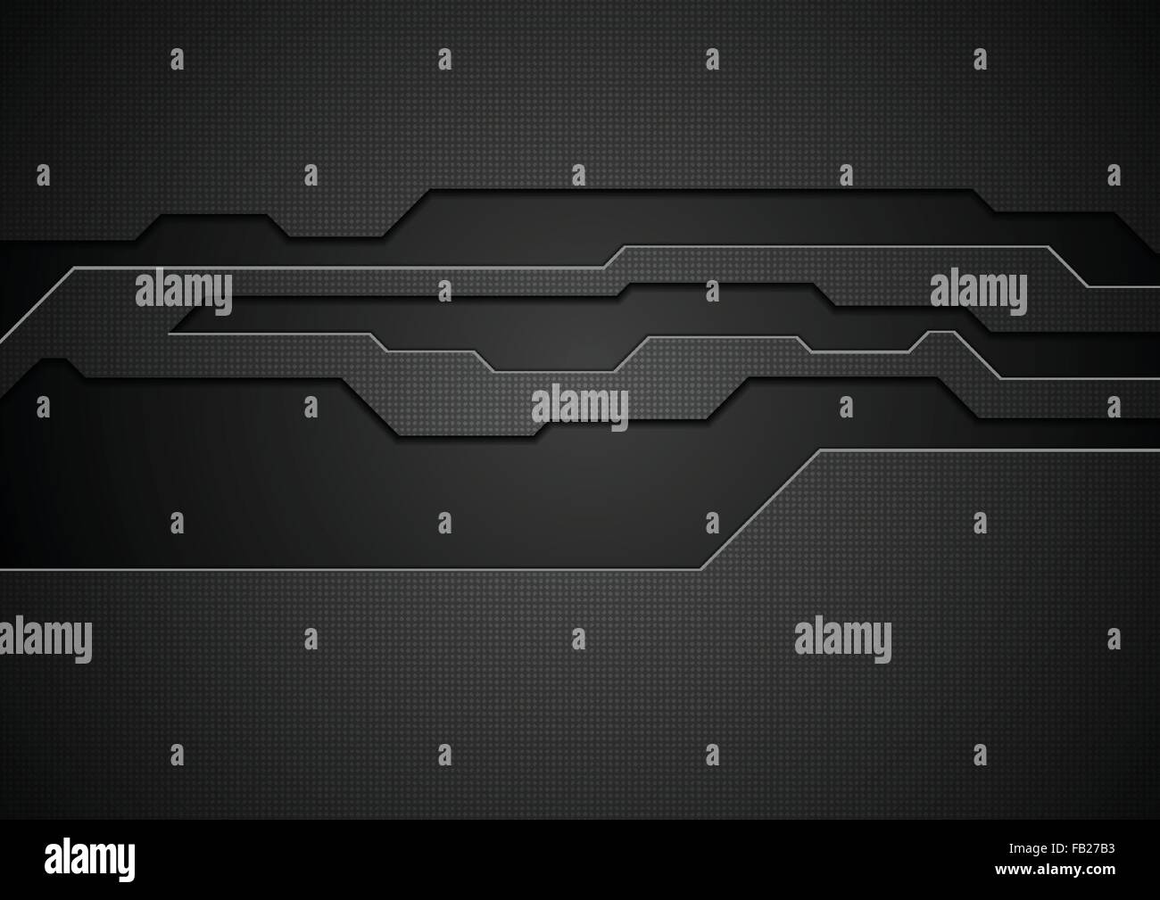 Abstract black technology corporate design. Vector background Stock ...