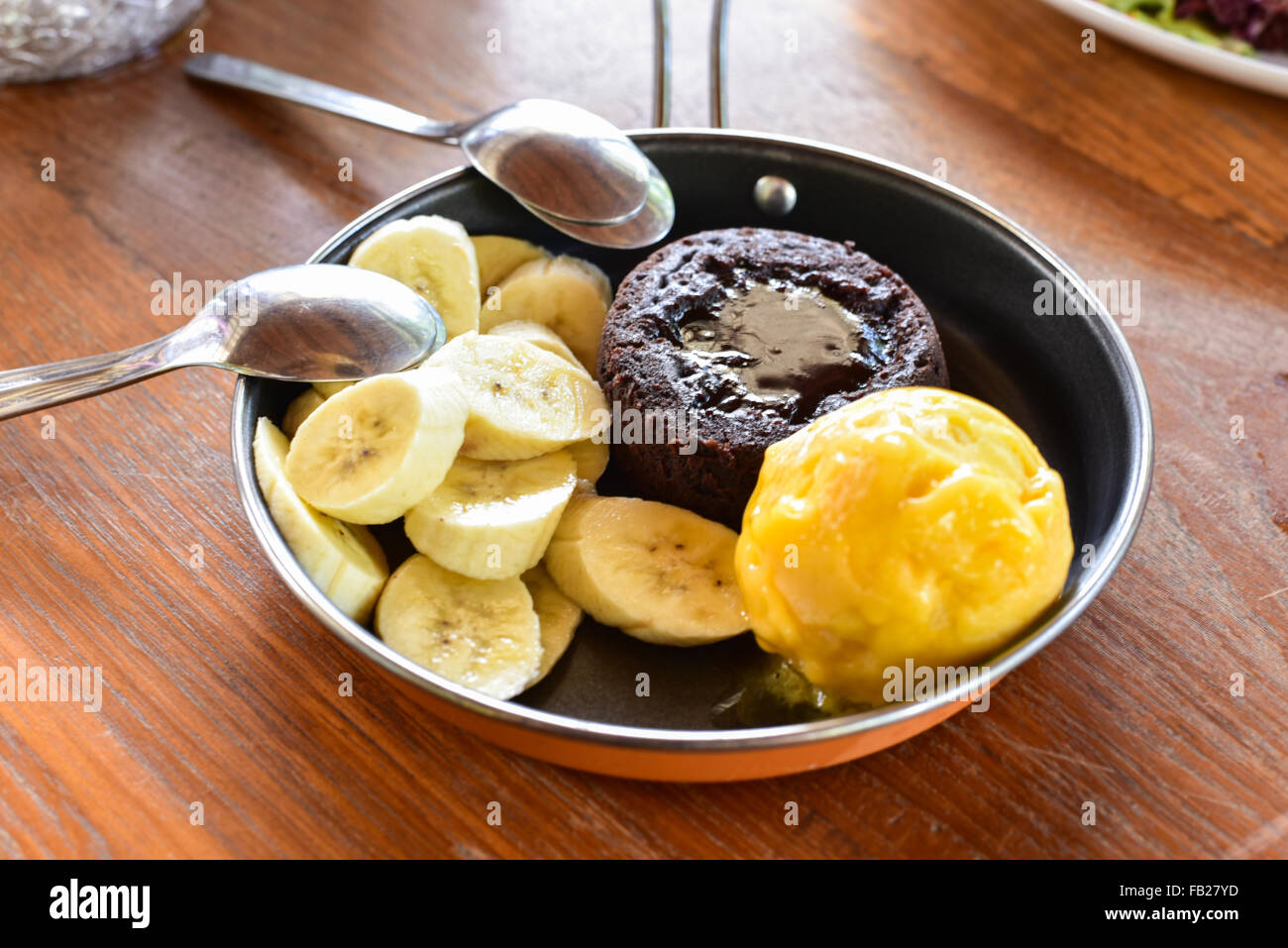 Ice cream banana chocolate Stock Photo - Alamy