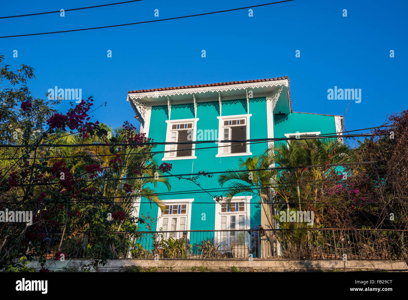 House, Santa Teresa, Rio de Janeiro, Brazil Stock Photo