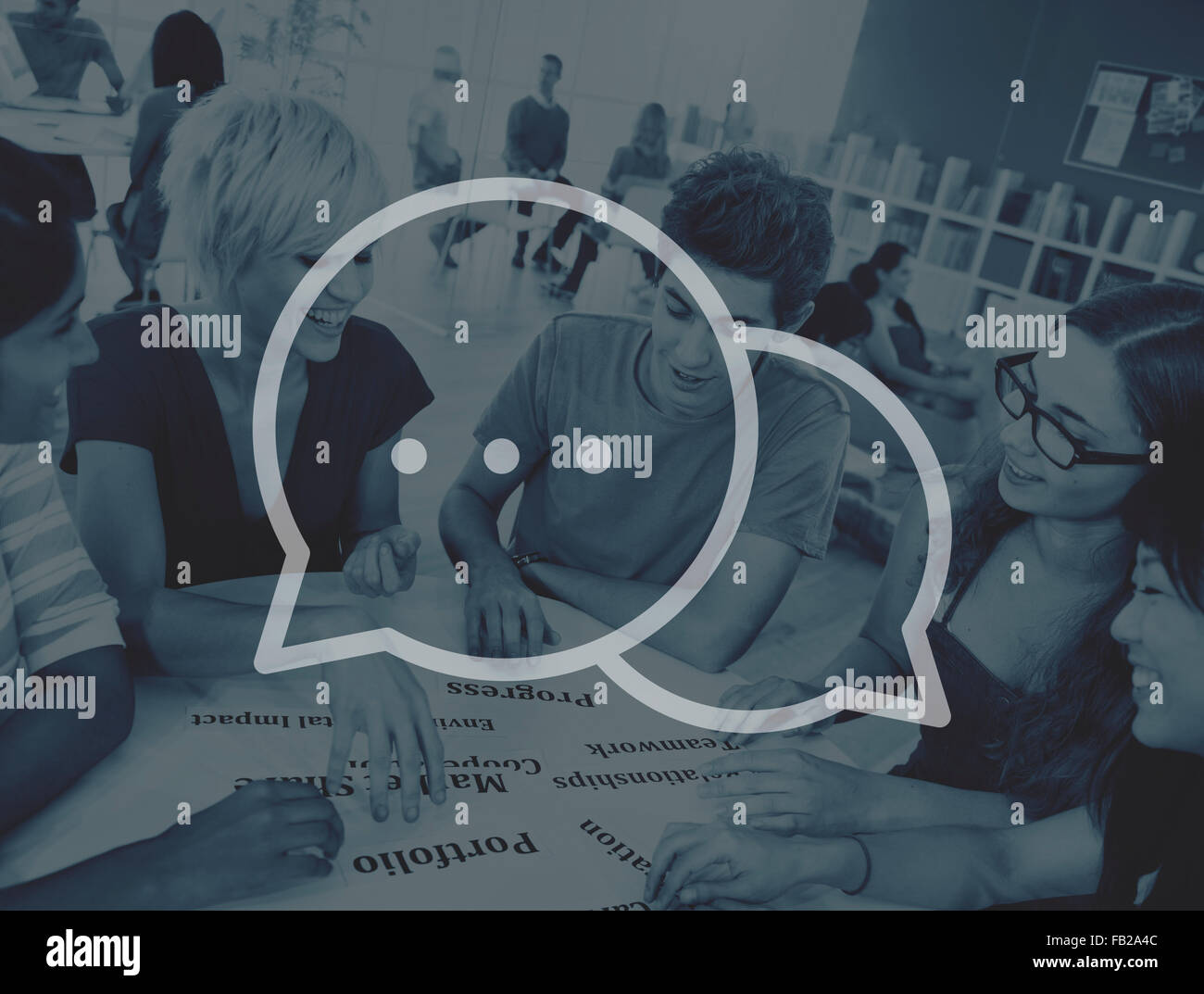 Messaging Talking Icon Communication Conversation Concept Stock Photo ...