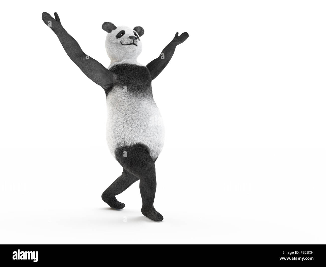 animal character personage panda dancing modern Stock Photo