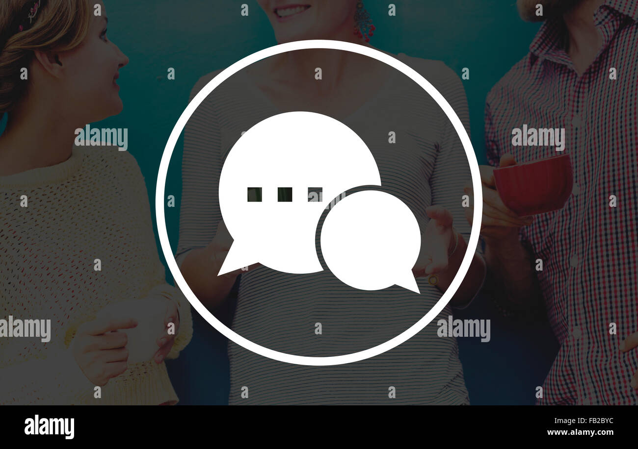 Messaging Talking Icon Communication Conversation Concept Stock Photo ...