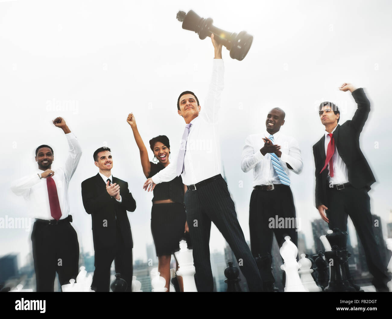 Chess Colleagues Corporate Team Solution Group Concept Stock Photo