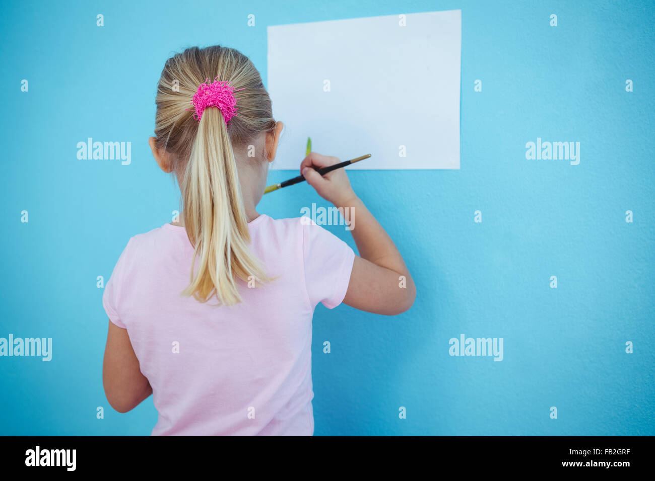 Cute girl painting Stock Photo Alamy