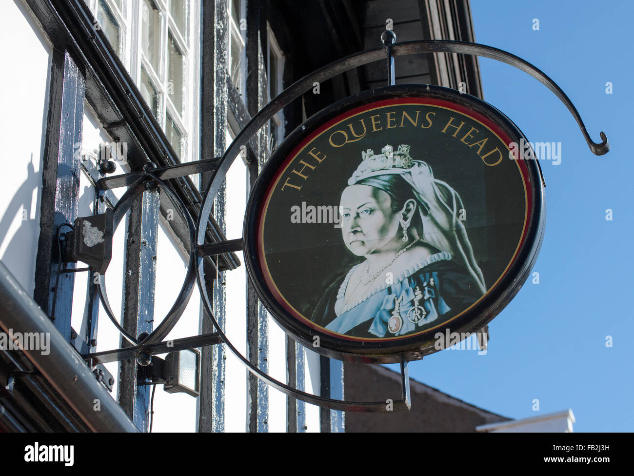 The Queens Head Public House, Wednesday Market, Beverley, East Yorkshire, England, UK Stock Photo