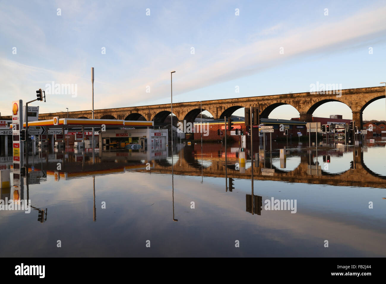 Kirkstall Road in Leeds, West Yorkshire, UK, is transformed from a road