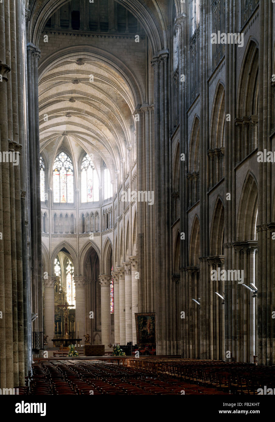 Rouen, Kathedrale, Blick nach Osten Stock Photo