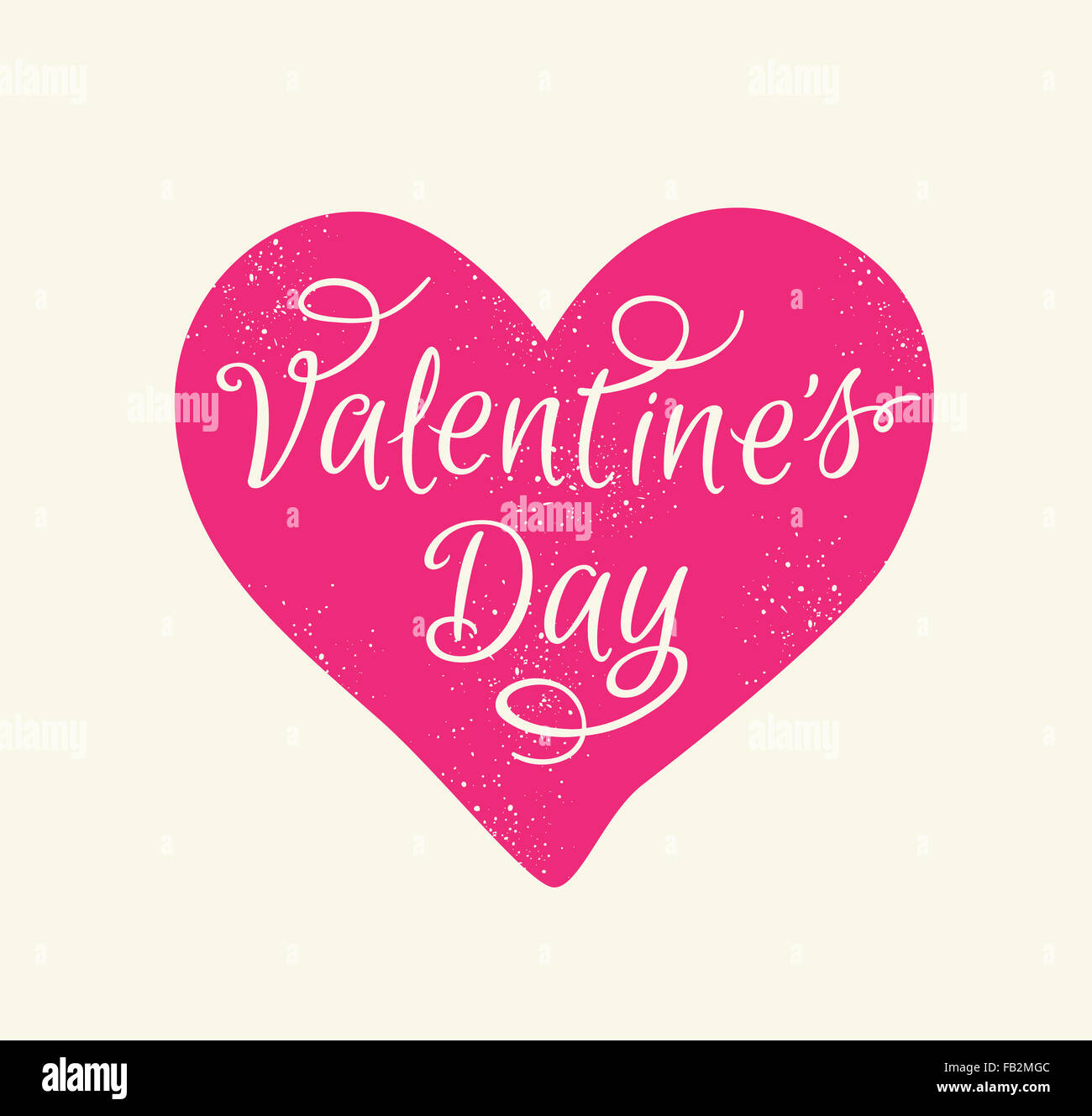 Valentine's day greeting card with pink heart Stock Photo - Alamy