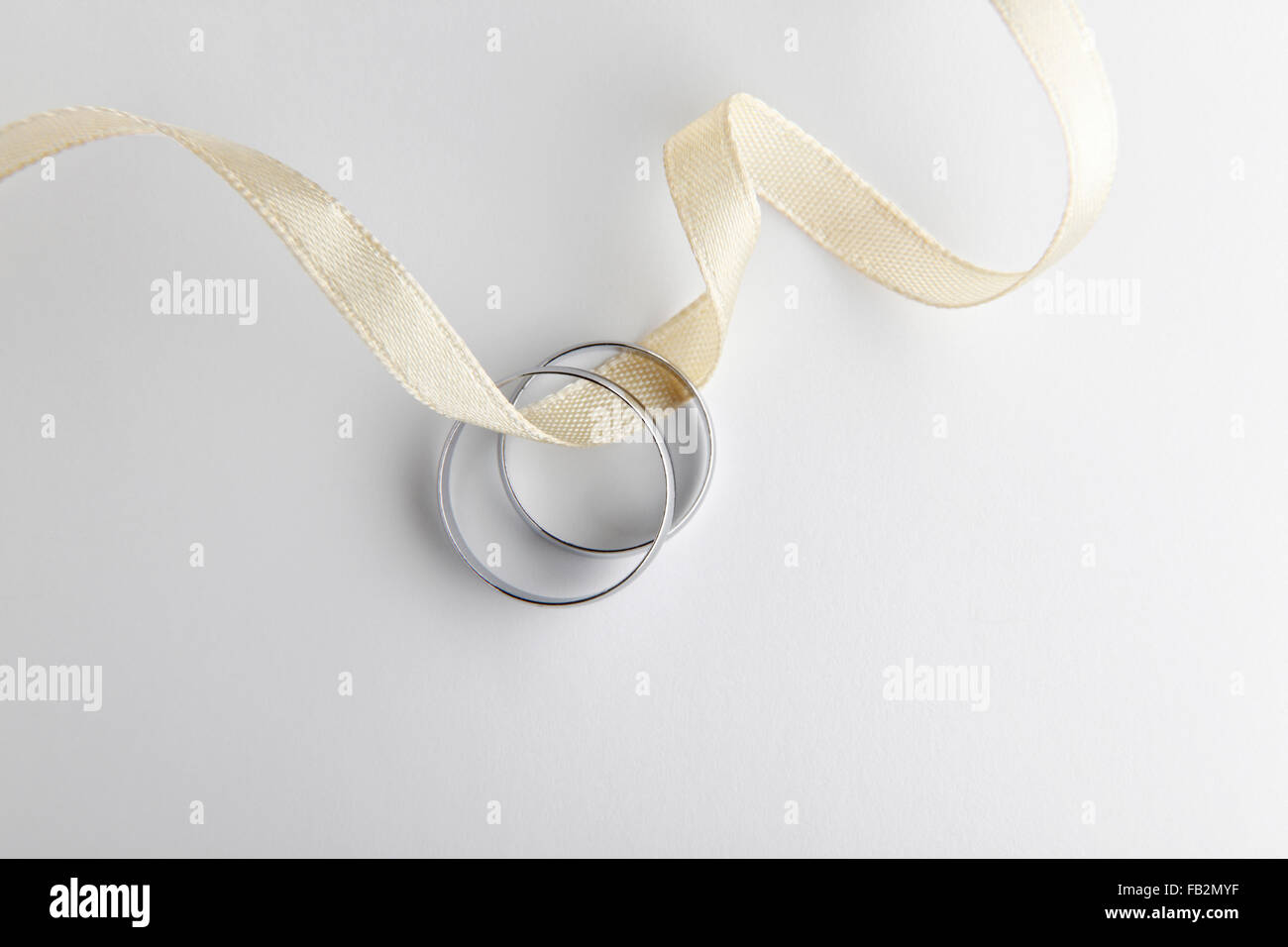 stock image of the rings and ribbon Stock Photo - Alamy