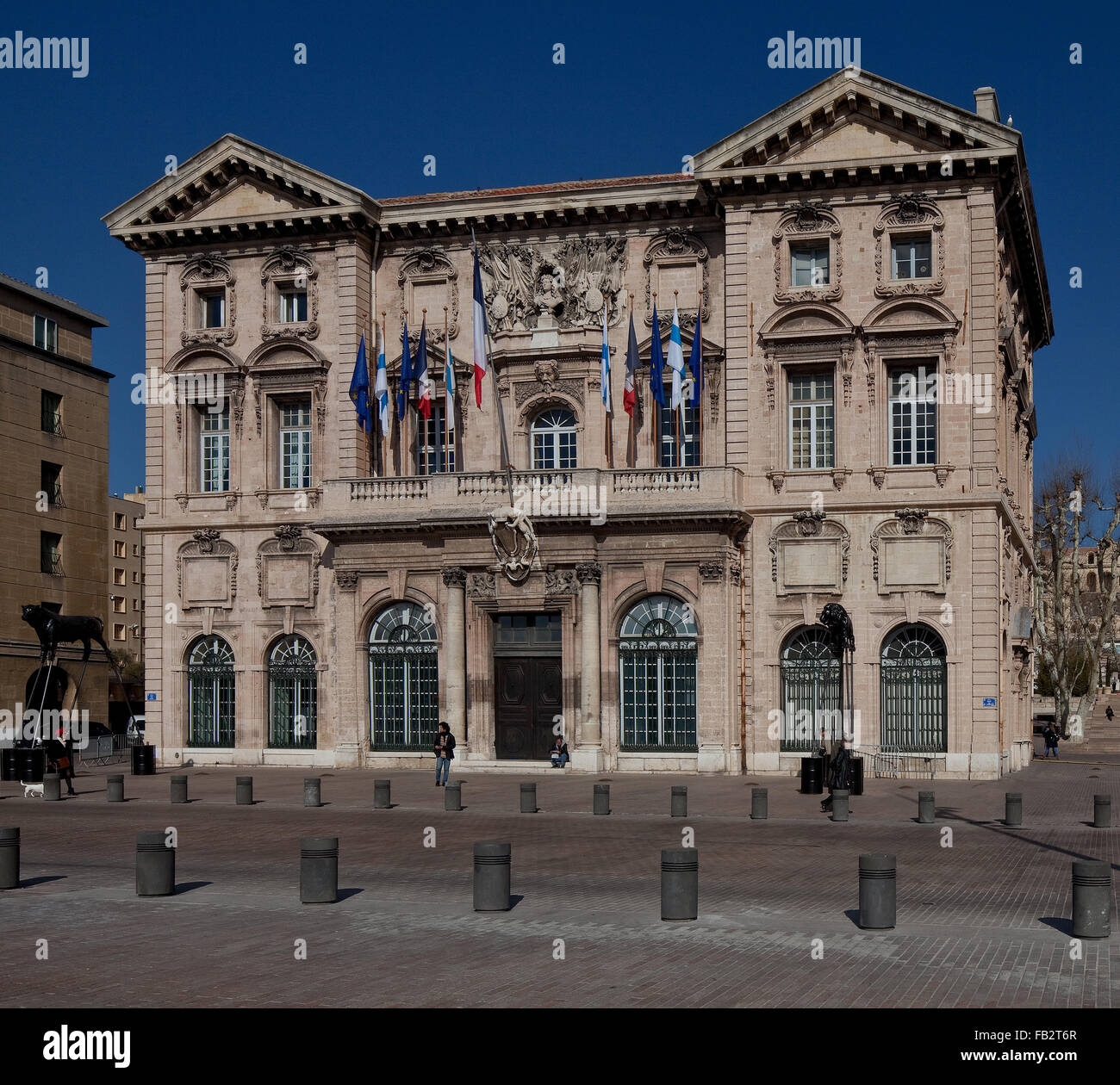 Marseille, Hotel de Ville, Rathaus Stock Photo