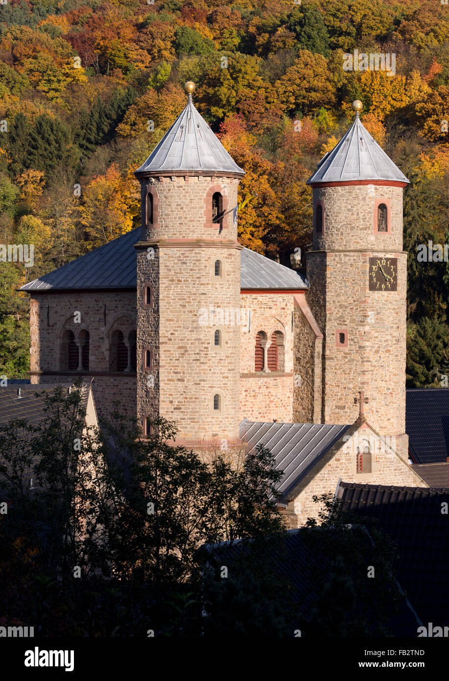 Bad Münstereifel, ehemalige Stiftskirche St. Chrysanthus und Daria Stock Photo