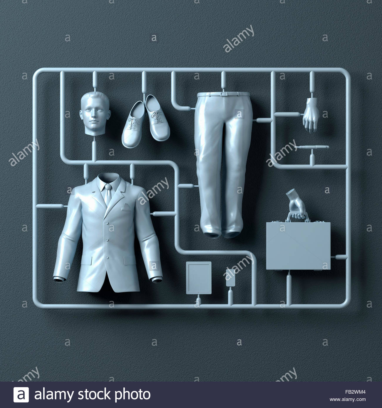 Plastic assembly kit for businessman Stock Photo 92877124 Alamy