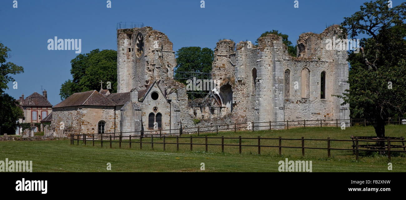 Egligny, Zisterzienserabtei Preuill Stock Photo