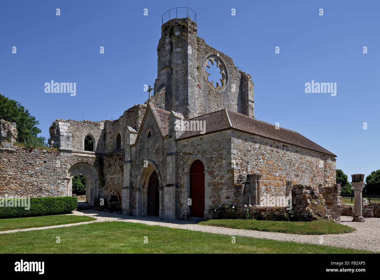 Egligny, Zisterzienserabtei Preuill Stock Photo