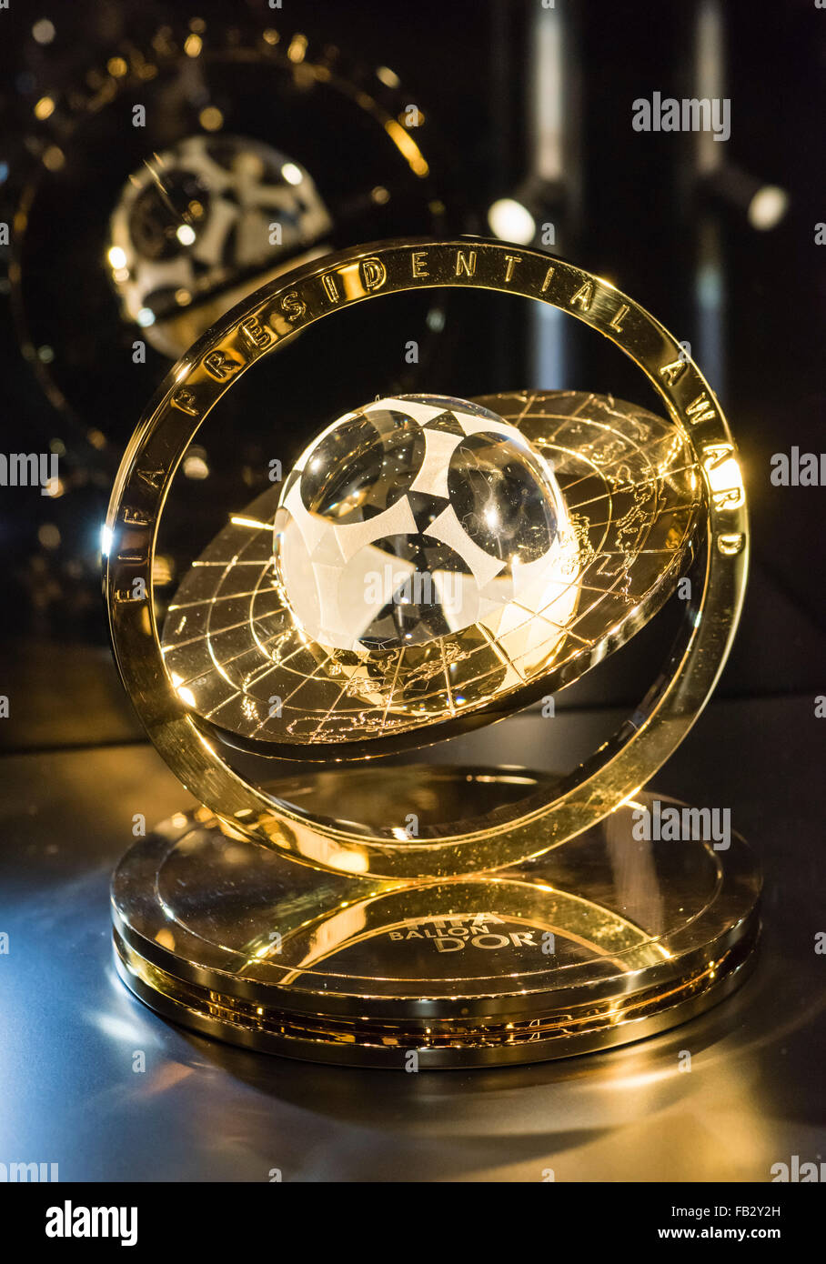 FIFA 'Presidential Award' trophy. Stock Photo