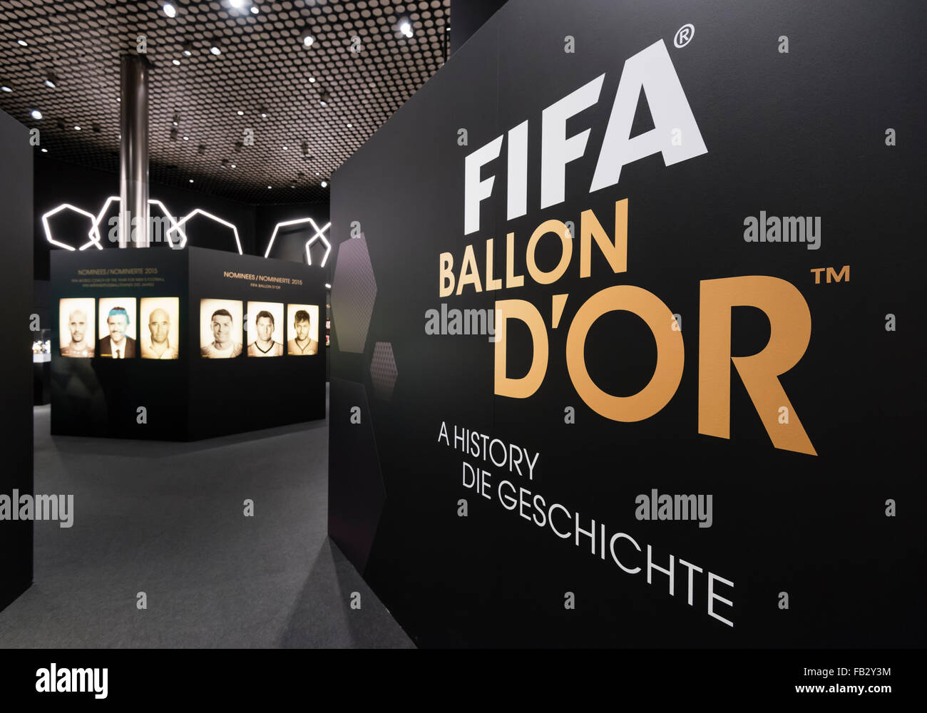 FIFA Ballon d'Or exhibition at the future new FIFA World Football Museum at  Zurich, Switzerland Stock Photo - Alamy