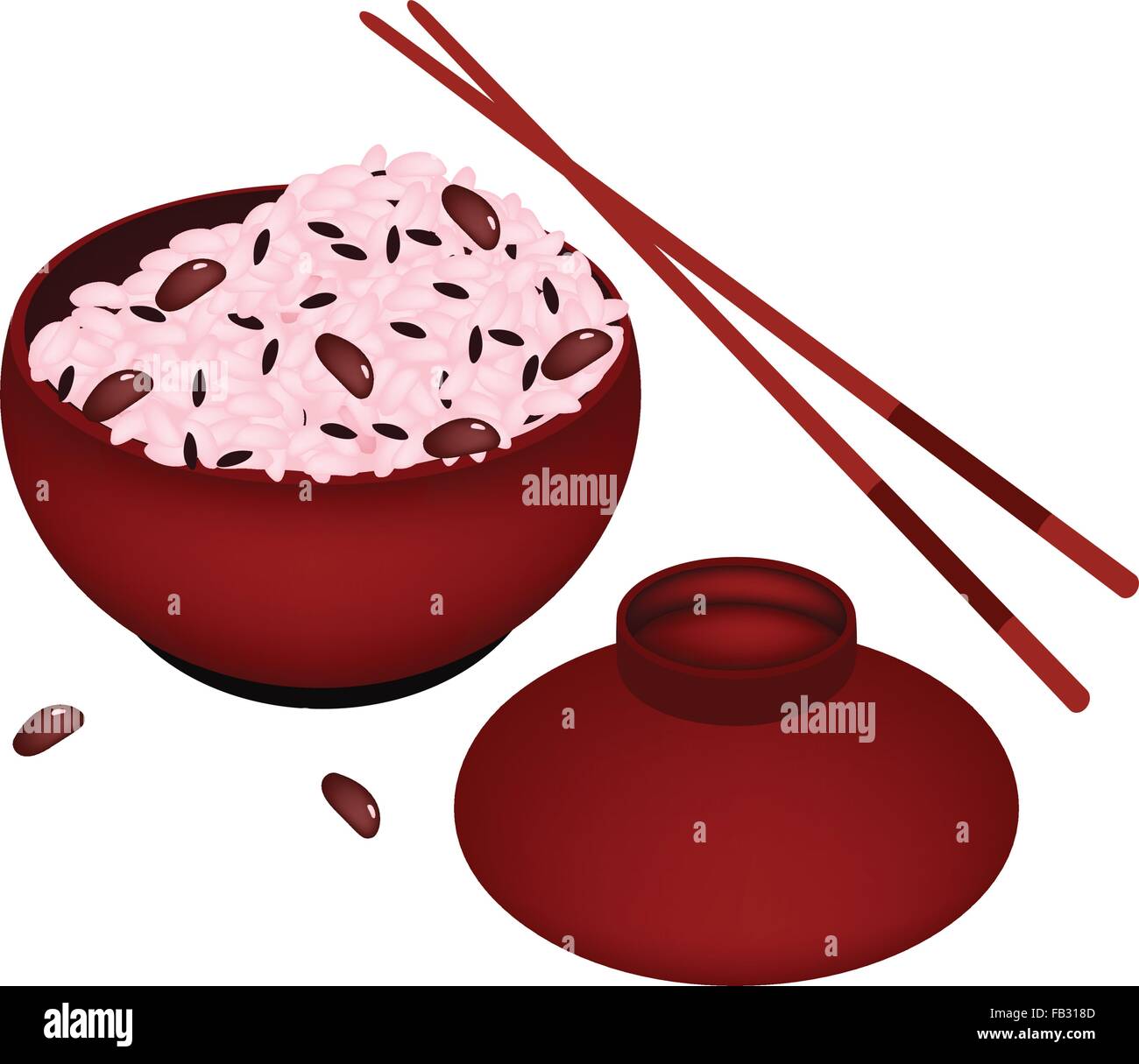 Steamed sweet sticky rice in Stock Vector Images - Alamy