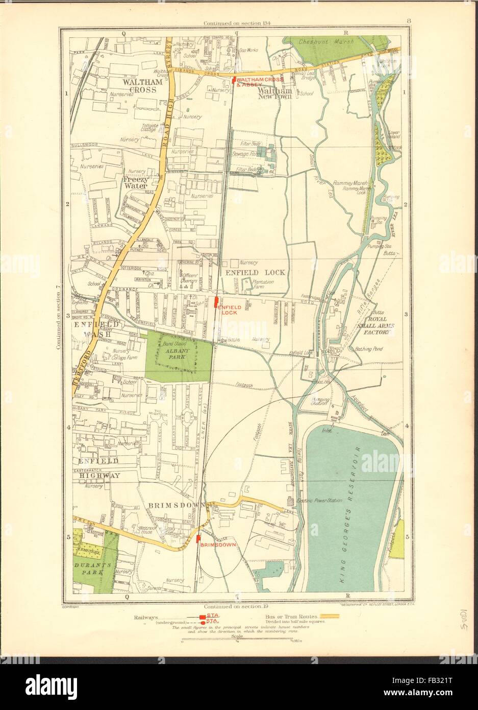 ENFIELD Lock, Wash, Highway; Waltham Cross, Brimsdown, Freezy Water