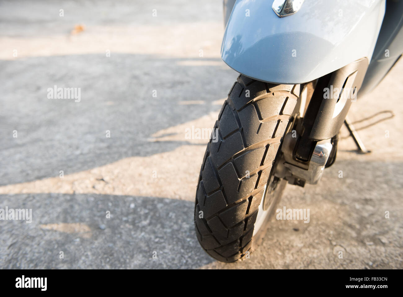New tire of motoycycle in thailand Stock Photo