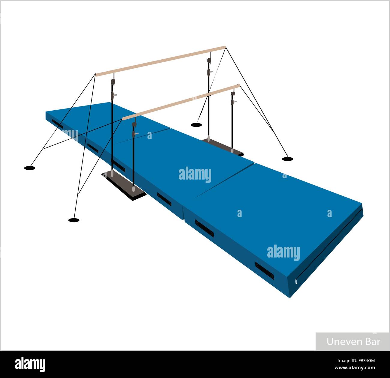 Gymnast uneven bars Stock Vector Images Alamy