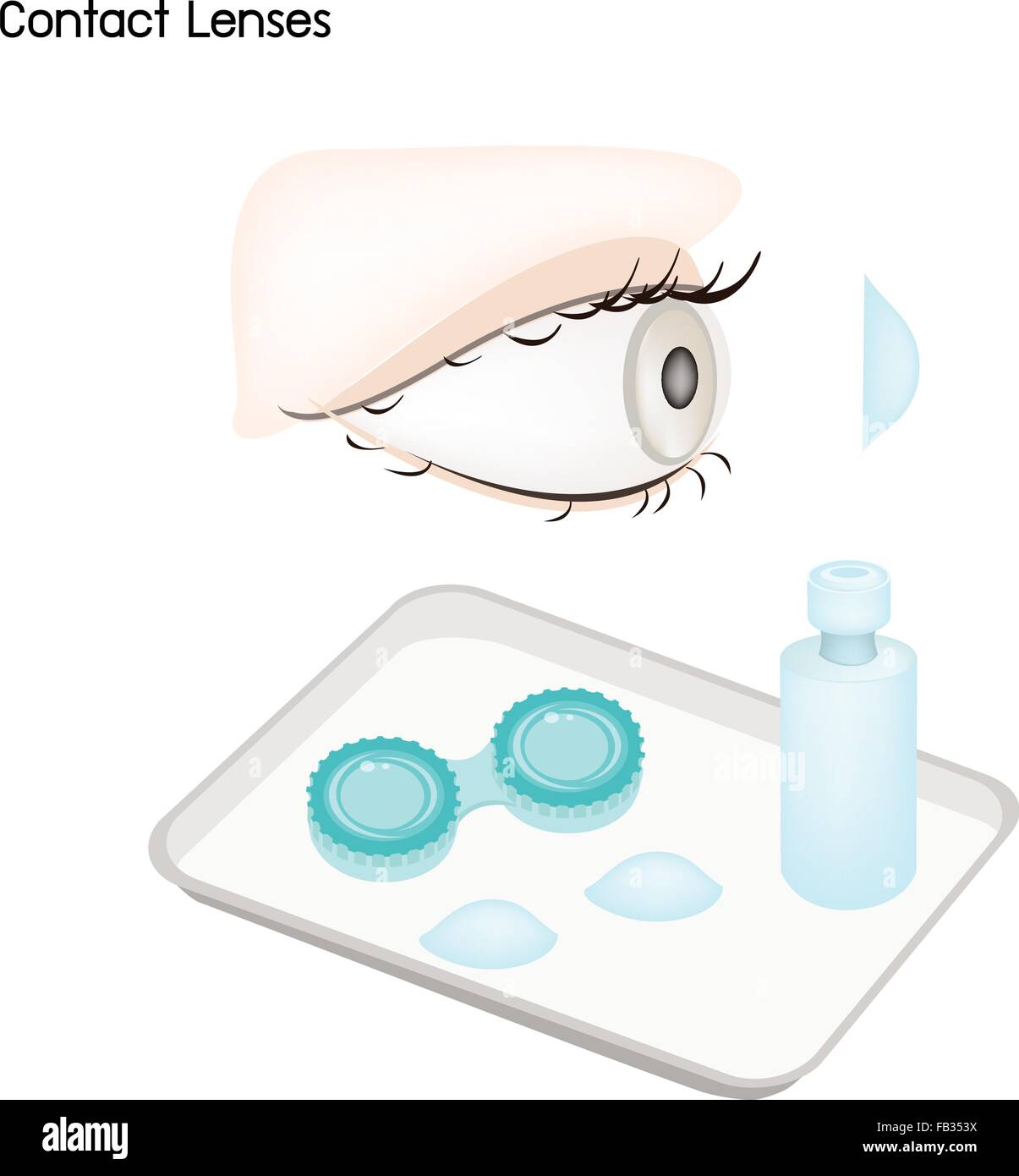 Contact lenses cleaning Stock Vector Images Alamy