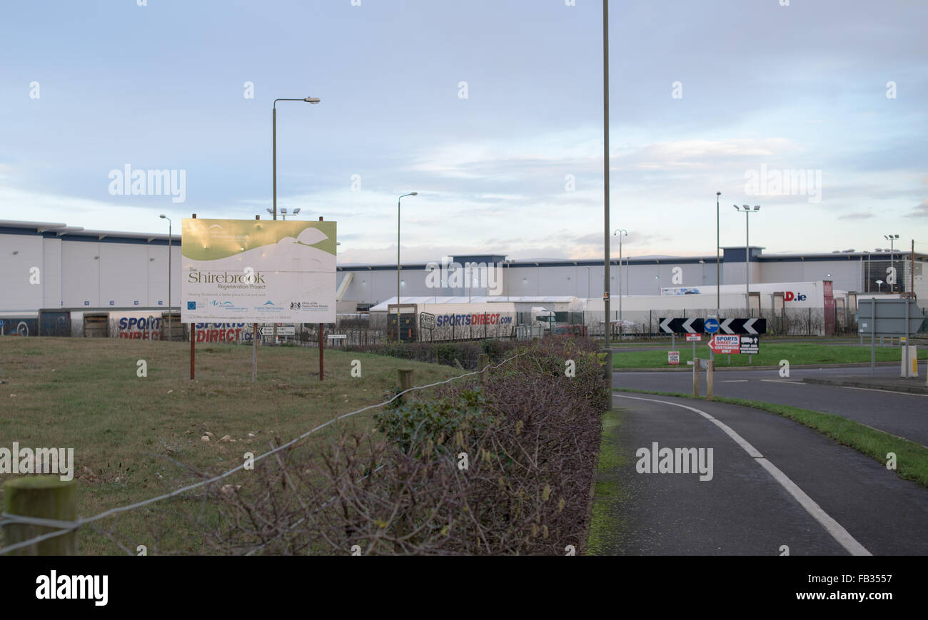 Sports Direct Warehouse in Shirebrook North Derbyshire,UK Stock Photo